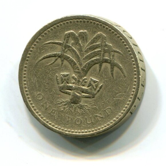 1985 Great Britain Welsh Leek One Pound Coin (b511-2) - Picture 1 of 2